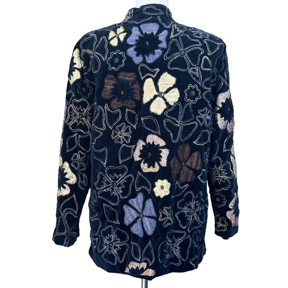 Sandy Starkman vintage velvet Jacket, art to wear, statement, boho luxe - Picture 3 of 6